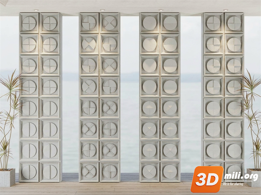 Folding screen Skp Files 